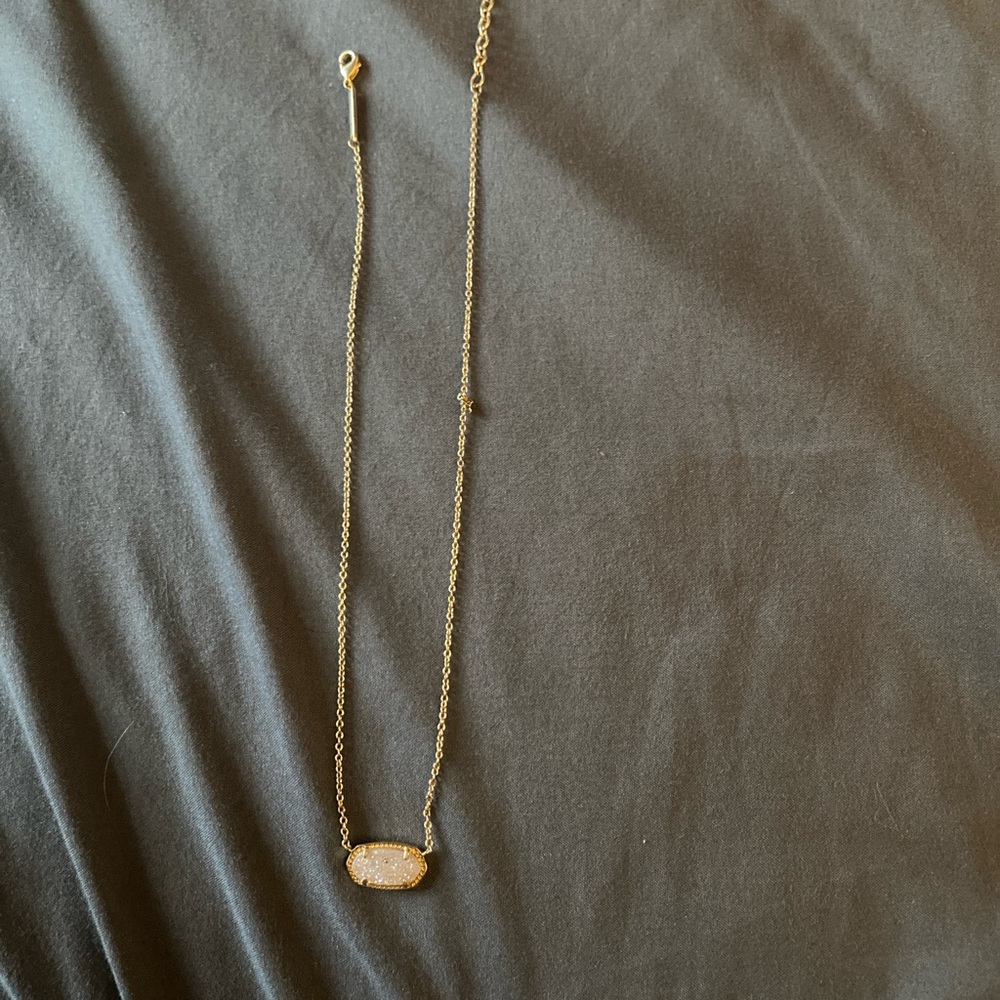 Kendra Scott Gold Necklace with White Pendant